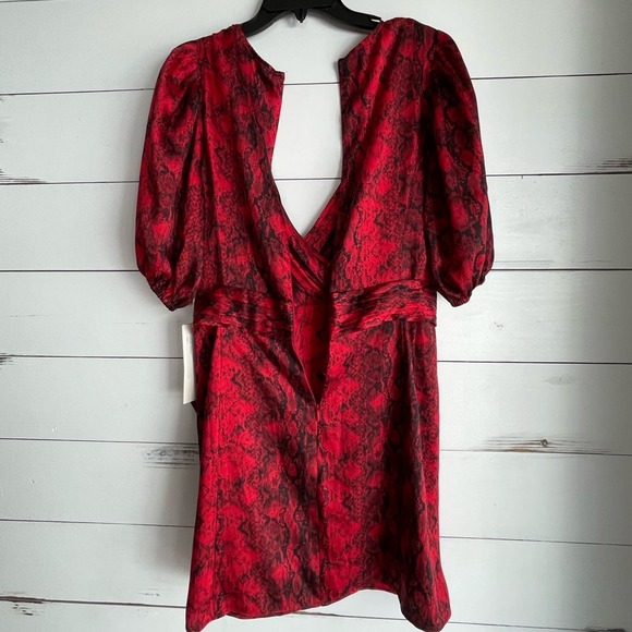 NWT Ronny Kobo Torrey Snakeskin-Print Mini Dress Size Large - Picture 9 of 10